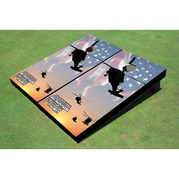 Black Hawk Themed Cornhole Boards