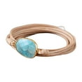 thumbnail image 3 of Brazalete de cuerda Hugo pulsera Vintage de piedra brillante ajustable azul, 3 of 10