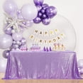 thumbnail image 3 of Mantel de lentejuelas B-COOL para bodas, color lavanda, lila, 152 x 259 cm, 3 of 7