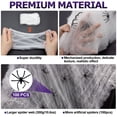 thumbnail image 6 of Huryfox Halloween Decor 1400 SQ FT Spider Web and 100 PCs Fake Spiders Large Sized Spiderweb Horror Decoration for Home Party Supply, 6 of 7