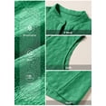 thumbnail image 3 of Eytino Womens Tank Tops Summer Loose Fit Pleated V Neck Sleeveless Tops Basic Workout Summer Tank Green S-2XL, 3 of 9