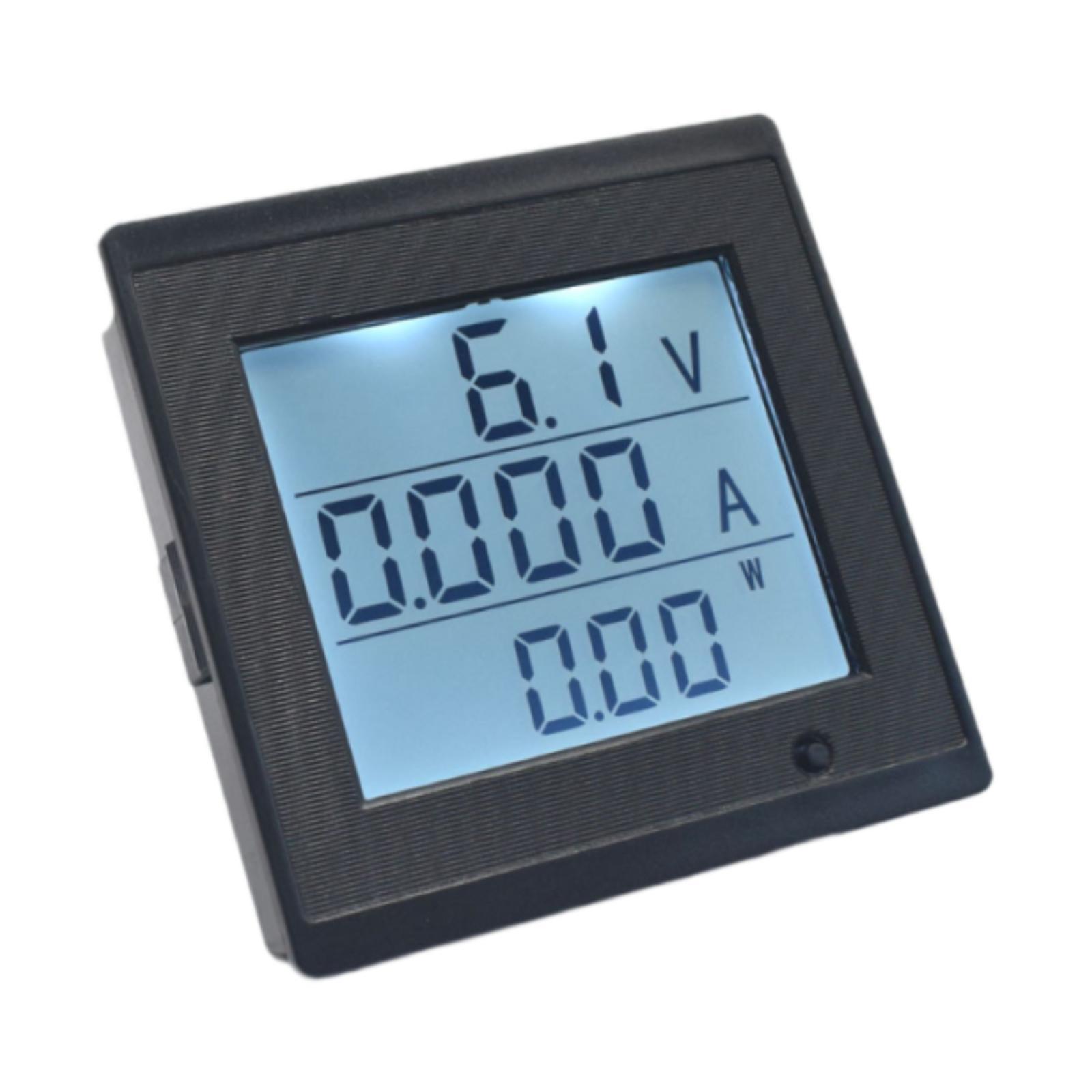 Digital Voltmeter Ammeter Power Meter LCD Display Compact Overload Protection for Electrical Measurement Tool