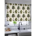 thumbnail image 5 of Sheer Curtains 45 Inch Length 2 Panels Set for Kitchen, Date Palm Trees Semi Sheer Curtains for Windows, Retro Summer Tropical Trees Plants Beige Voile Window Treatments Rod Pocket Curtain, 5 of 7
