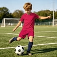 thumbnail image 6 of hengsof Kids Soccer Jersey Athletic Sports Shirt with Short Set Breathable Lightweight Training Uniform 4-14Y, 6 of 8