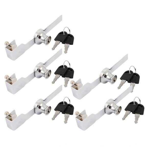 5pcs Drawer Display Case Locking Showcase Serrated Type Sliding Glass Door Locks