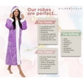 thumbnail image 5 of Silver Lily Womens Zippered Sherpa Lined Fleece Robe Full Length - Warm Plush Luxury Bathrobe (Lavender, Small-Medium), 5 of 6