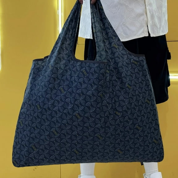Shoulder Bag, Large Capacity Shoulder Bag, Reusable Satchel Environmentally Friendly Lightweight Shopping Bag with Printed Pattern, Outdoor Foldableable Satchel Camping Style Travel Bag