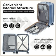 Joyway 3-Piece Front Opening Cover Carry-on Luggage Side Hooks TSA Lock Spinner Wheels YKK Zippers