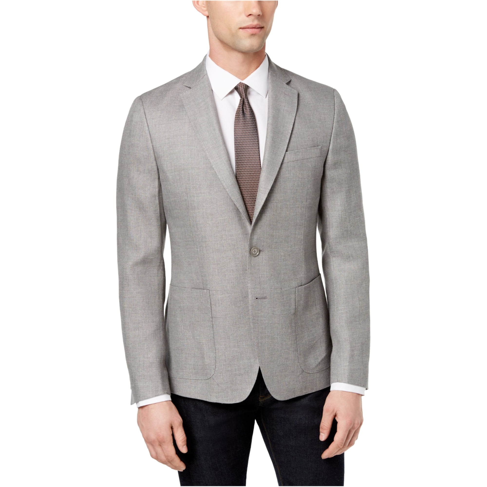 Donna Karan Dkny Mens Modern Fit Sport Coat Grey 46 Regular Other