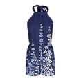 thumbnail image 6 of Purcolt Women's Summer Beach Jumpsuit Halter Neck Sleeveless Wide Leg Shorts Jumpsuit Romper One Piece Outfits, 6 of 8