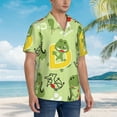 thumbnail image 5 of Goofa Cute Dinosaurs Cartoon Hawaiian Shirt for Men, Unisex Summer Beach Casual Short Sleeve Button Down Shirts,Aloha Tropical Floral print shirt-, 5 of 9