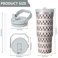 thumbnail image 4 of Modern 30oz Handheld Travel Tumbler with Handle – Double Wall Stainless Steel Insulated Cup, Flip Straw Lid, Leak-Proof & BPA-Free for Hot and Cold Drinks – Durable Coffee & Juice Mug White, 4 of 7