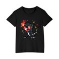 thumbnail image 3 of T-Shirts à Manches Courtes pour Enfants Garçons Filles 3-10 Ans Dinosaure Col Rond Coton Imprimé Mode Mignon Noir, 3 of 5