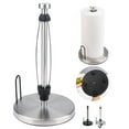 thumbnail image 2 of (2 pack) PHANCIR Metal Paper Towel Holder, Non-Slip Base Countertop Stand, One-Handed Operation, Silver, 2 of 7
