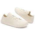 thumbnail image 2 of Gexuosn Minimalist Barefoot Shoes for Women Zero Drop Sole Wide Width Fashion Sneaker Breathable Walking Shoes 9.5 Wide, Beige, 2 of 7