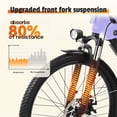thumbnail image 4 of ESKUTE C200 Electric Bike for Adults, 1300W Peak Power Ebike, 28MPH Step-Thru E-Bicycle with 840Wh Removable Battery, Up to 70 Miles, 26" Tires, 7 Speed Adjustable Stem,Purple, UL2849, 4 of 8
