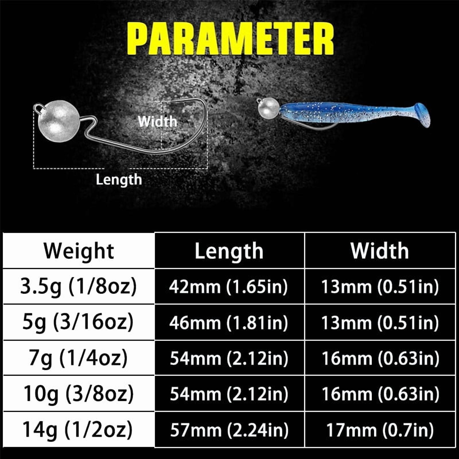 50pcs 1/8 3/16 1/4 3/8 1/2 oz Offset Jig Head Fishing Hooks Crappie Trout Lure