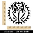 thumbnail image 2 of Barbarian Skull Battle Axe Self-Inking Rubber Stamp Ink Stamper - Blue Ink - Large 1-1/2 Inch, 2 of 7