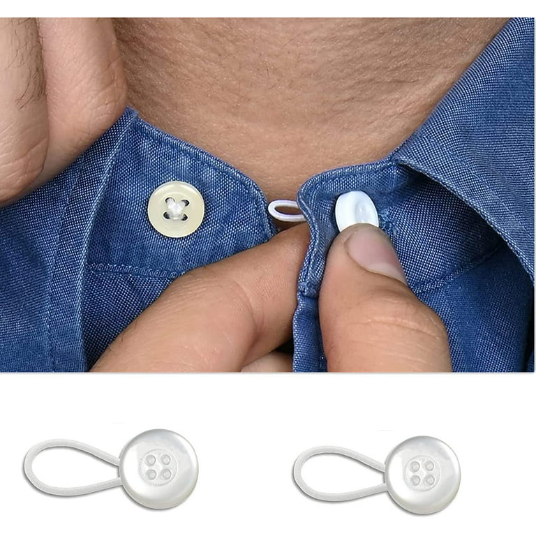 12 Pcs Collar Extenders Elastic Button Extender Collar Extenders