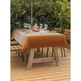 thumbnail image 3 of Outdoor Tablecloth with Umbrella Hole for Patio/Picnic/Party/Camping, Dark Burnt Orange Ombre Waterproof Table Cloth Rectangle Table Cover Washable, Modern Grey Gradient Farmhouse Art (52"x 70"), 3 of 8
