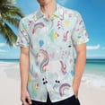 thumbnail image 5 of High Quality Hawaiian Shirts for Men Short Sleeve Aloha Beach Shirt Floral Summer Casual Button Down Shirts Blouses HDM3RY, 5 of 7