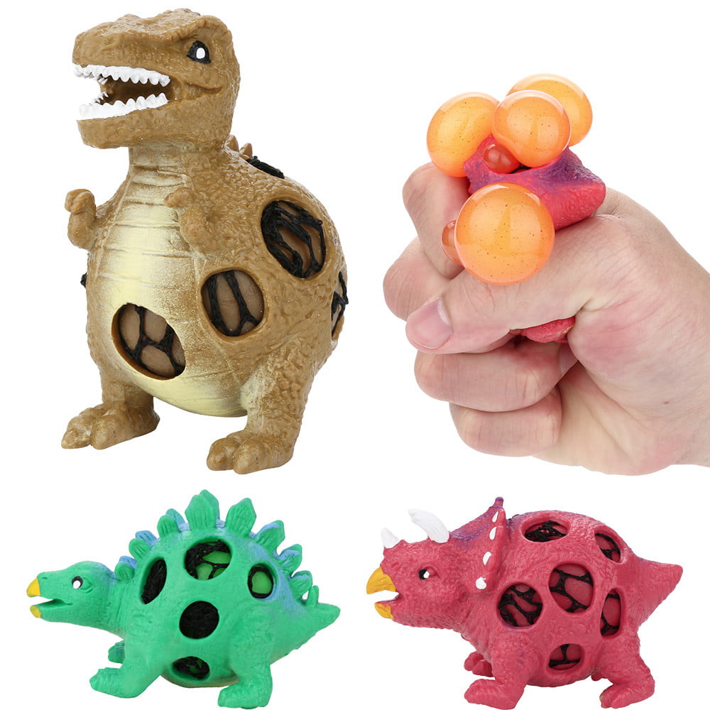 Children Squishy Venting Dinosaur Silicone Grape Balls Squeeze Kids Toys Supply 