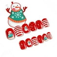 thumbnail image 3 of Nail Stickers Christmas Cute Wearable 24pc Patch for Children - and Festive for Kids 24PCS, 3 of 4