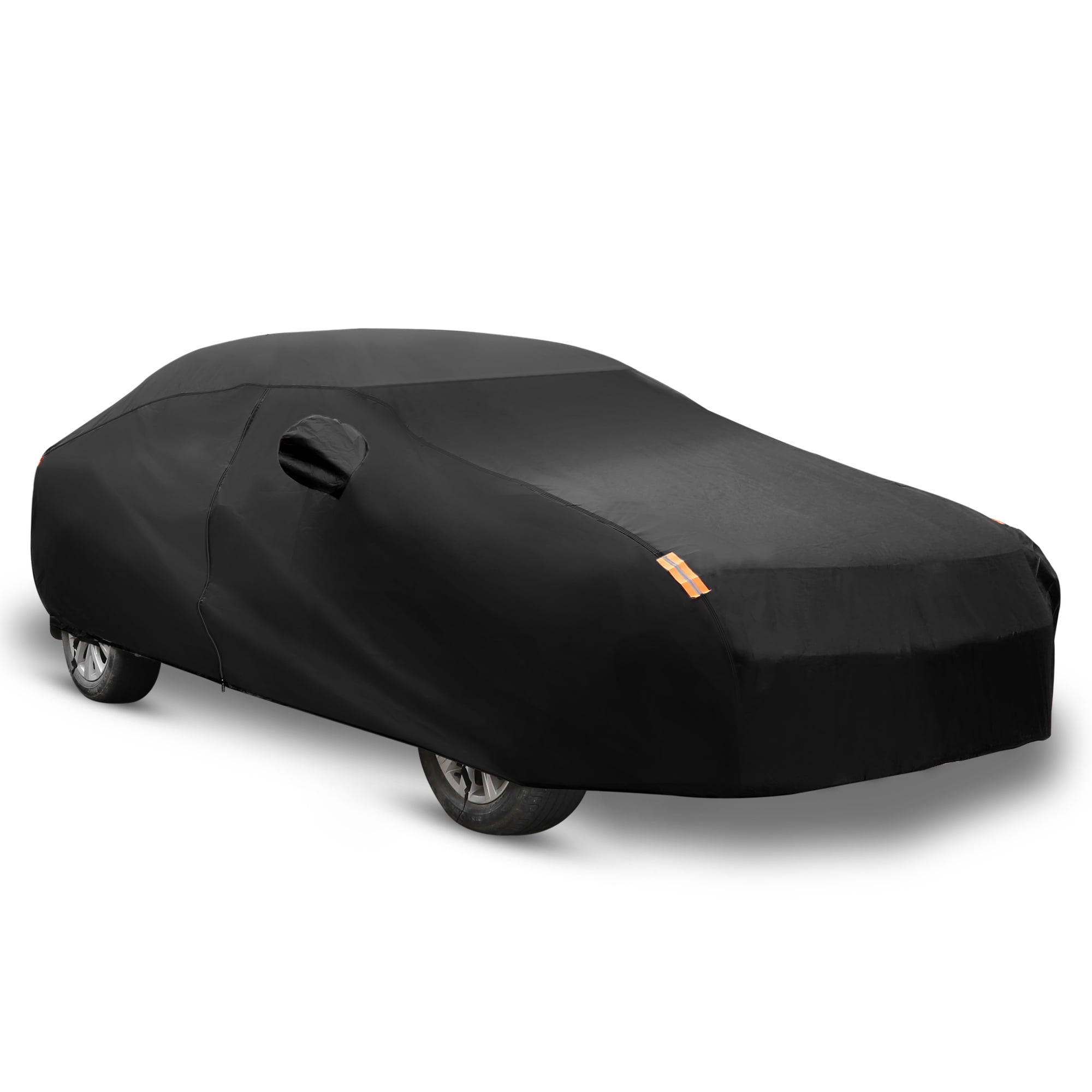 Black Auto Car Cover Outdoor Weather Waterproof Breathable Scratch Rain
