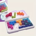thumbnail image 2 of Limited Edition IQ Challenge X and O Game - 120 Levels Strategy Puzzle Board Game for Ages 14+ | Educational PVC Brain Teaser with Progressive Difficulty from Starter to Wizard, 2 of 5