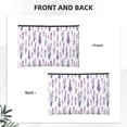 thumbnail image 2 of Hirioo Lavender Flowers for Paper Reusable Cosmetic Bag Zipper Encouragement Travel Pouch Toiletry Bag for Women Girls, 2 of 7