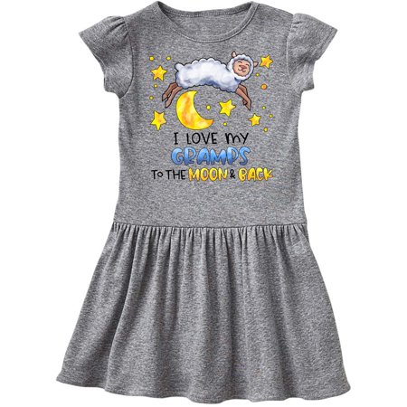 

Inktastic I Love my Gramps to the Moon and Back Cute Sheep Gift Toddler Girl Dress