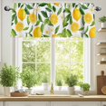 thumbnail image 2 of Country Lemon Valances for Windows, 60 x 18in, Leaf Flowers Watercolor Plants Farmhouse Rod Pocket Kitchen Valance Curtain Light Filtering Window Treatments for Living Room Bedroom, 1 Panel, 2 of 7