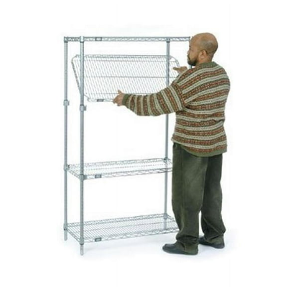 E-Z Adjust Wire Shelving Starter Shelf Unit, Chrome - 24 x 72 x 63 in.