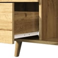 thumbnail image 6 of Heynemo Accent Cabinet with Drawers, Entryway Cabinet with Oak Legs, Wooden Decorative Sideboard Cabinet with Adjustable Shelf & Doors for Living Room, Entryway, Dining room, Natural, 6 of 6