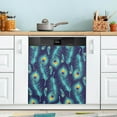 thumbnail image 5 of Coolnut Dishwasher Magnet Cover 23"Wx26"H ,Peacock Feather Farmhouse Kitchen Dishwasher Cover Magnetic Appliance Covers Door Stickers for Kitchen Home Cabinet Decals, 5 of 6