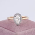 thumbnail image 4 of solitaire jewels 1.3CT Pear Moissanite Halo Engagement Ring For Women, 14K Yellow Gold, 4 of 8