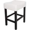 thumbnail image 5 of Christopher Knight Home Lopez Backless Leather Counter Stools, 2-Pcs Set, Ivory 2-Pcs Set Ivory, 5 of 13