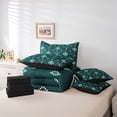 thumbnail image 6 of meiyoeat Rustic Western Aztec 7-Piece King Bedding For Kids,Retro Farmhouse Bull Skull King Bed in a Bag For Boys,Black Reversible, 6 of 7