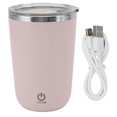 thumbnail image 1 of Tasse à mélanger électrique USB 350 ml, anti-fuite, automatique, tasse à café à agitation automatique, rose, 1 of 4