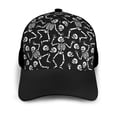 thumbnail image 3 of Yiaed Skeletons Dancing Print Baseball Cap Dad Hat Polo Style Plain Blank Adjustable Size, 3 of 5