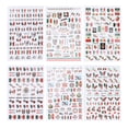 thumbnail image 1 of Juego de 6 hojas de pegatinas autoadhesivas para decoración de uñas con la bandera mexicana., 1 of 14
