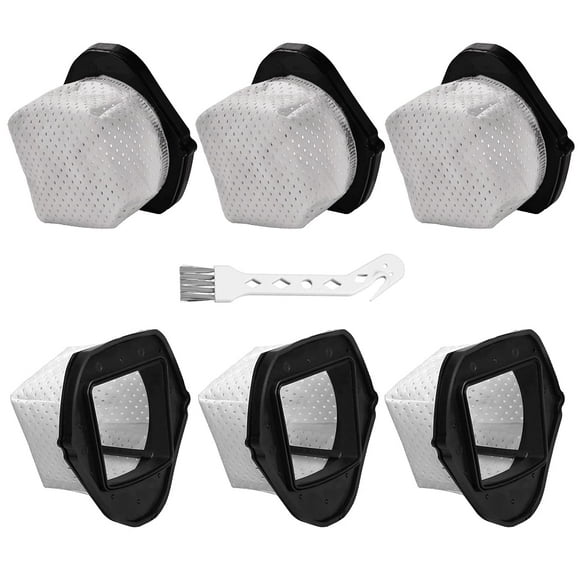 Reemplazo De Filtro De Taza De Polvo Mejorado Sv780 Compatible Con Aspiradora De Mano Inalámbrica Shark Sv75Z Sv728N Sv726N Reemplaza Directamente La Pieza # Xf769 Xsb726N Paquete De 6 Con 1 Cepillo D