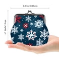 thumbnail image 2 of Snowflake Stylish Small Wallet Coin Purse with 0.7 Microfiber Interior & Zinc Alloy Jaws - 4.3x4.7 in/11x12 cm Size, Compact & Secure Holder for Cash and Cards, 2 of 7