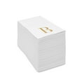 thumbnail image 7 of Sparkle and Bash 100 Pack Gold Foil Napkins - Initial Letter B White Monogram Paper for Wedding Reception and Table Decorations (4 x 8 In), 7 of 7