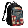 thumbnail image 1 of Disketp Vintage American Flag Elephant Mochila de Viaje Estampada para Laptop con Puerto de Carga USB, Mochila Impermeable para Computadora – Regalo para Hombres y Mujeres, 1 of 7