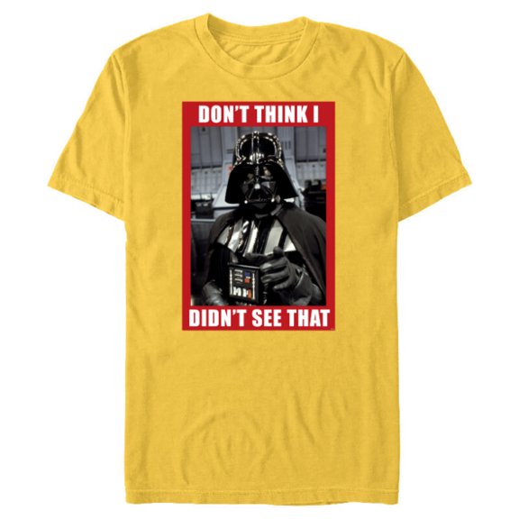 Star Wars Darth Vader Don’t Think I Didn’t See That Funny - Short Sleeve Blended T-Shirt for Adults - Customized-Yellow
