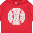 thumbnail image 3 of Inktastic Distressed Baseball in White Toddler Hoodie, 3 of 4