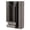 Gray + Particle Board, variant on 3-Door Mirror  Wardrobe with 2 Drawers and Top Cabinet,White