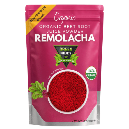 Green Royalty Organic Beet Root Juice Powder, USDA Organic Superfood Powder, Non-GMO, Vegan, Gluten Free Beet Root Drink Mix for Smoothies, Energy & Circulation Support, 8 oz