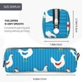 thumbnail image 3 of Pofeuu Cartoon Chicken Print Leather Pencil Case, Leather Pencil Pouch Large Capacity, Big Pencil Pouch with Zipper Vintage Pen Bag Fountain Pen Holder, 3 of 7